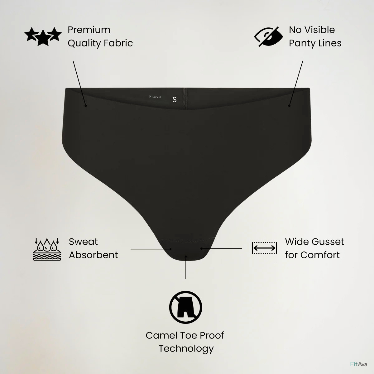 Invisible Camel Toe Thong High Rise