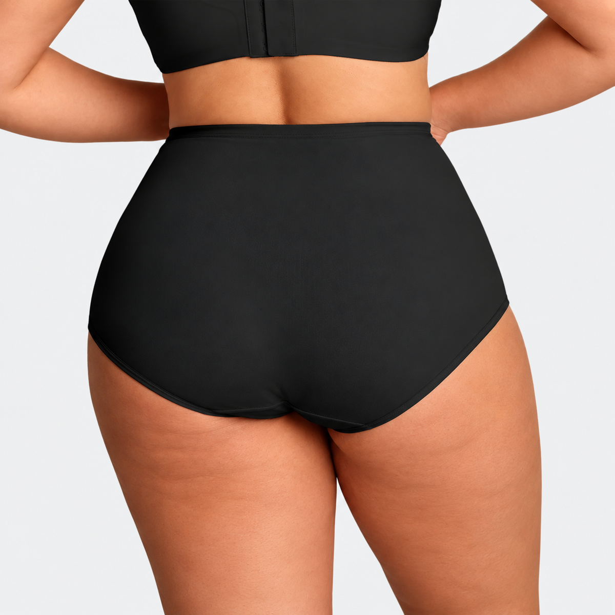 Plus-Size High-Waist Cross Tummy Control Panties