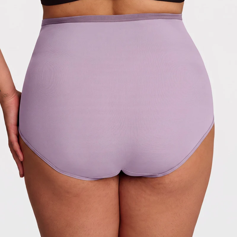 Plus-Size High-Waist Cross Tummy Control Panties